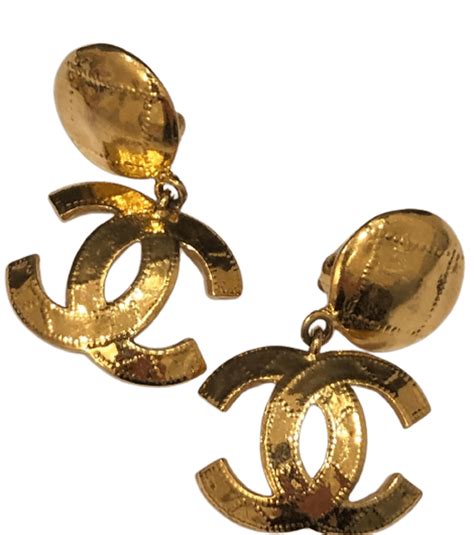 chanel earrings 14k gold|chanel earrings real gold.